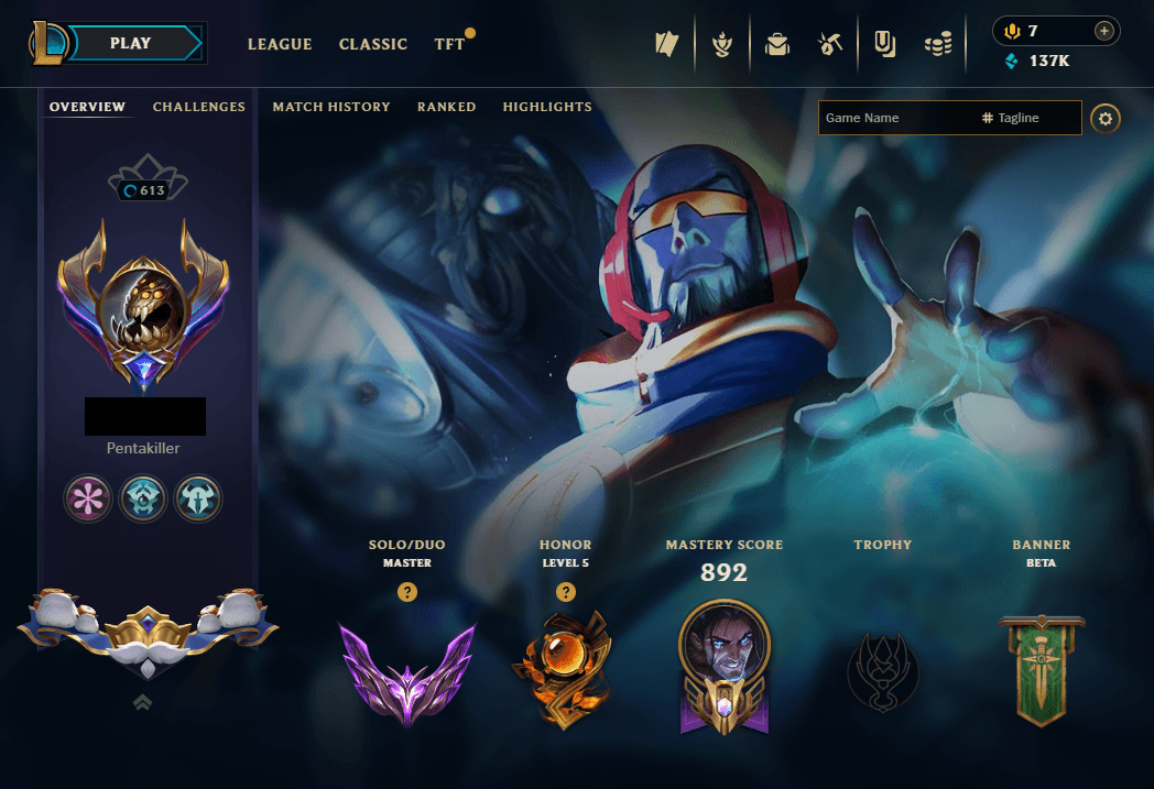 Master Peak | 172 Champions | 333 Skins | 22 Legendary Skins | Full Email - Image 1