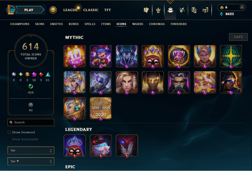 Diamond Peak | 173 Champions | 1204 Skins | 75 Legendary Skins | Full Email - Image 10