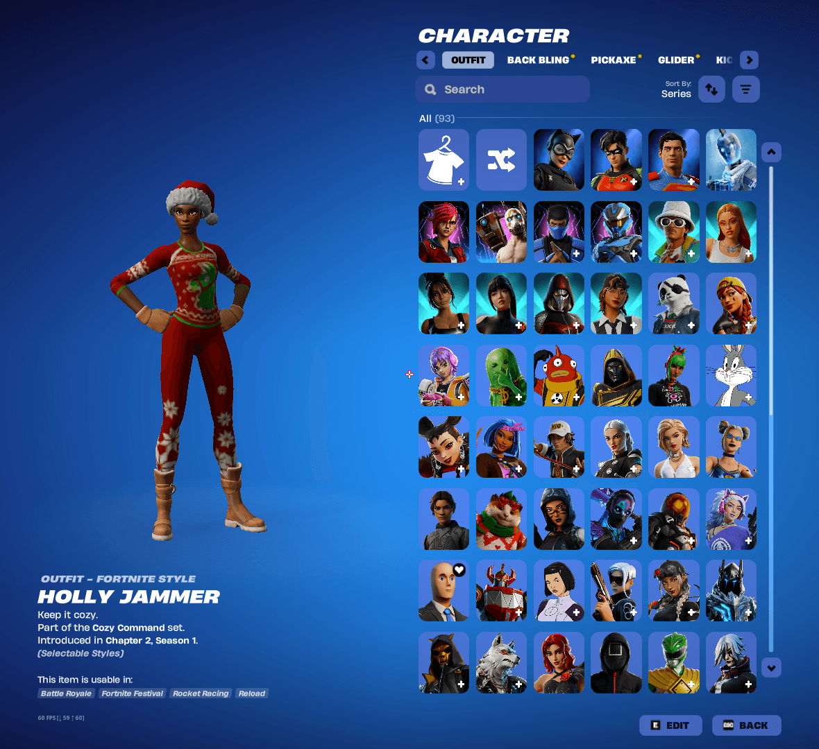 Catwoman Zero | Battle Gamer Mae | 93 Skins | Chapter 6 Season 1 | Level 1818 | Full Email - Image 1