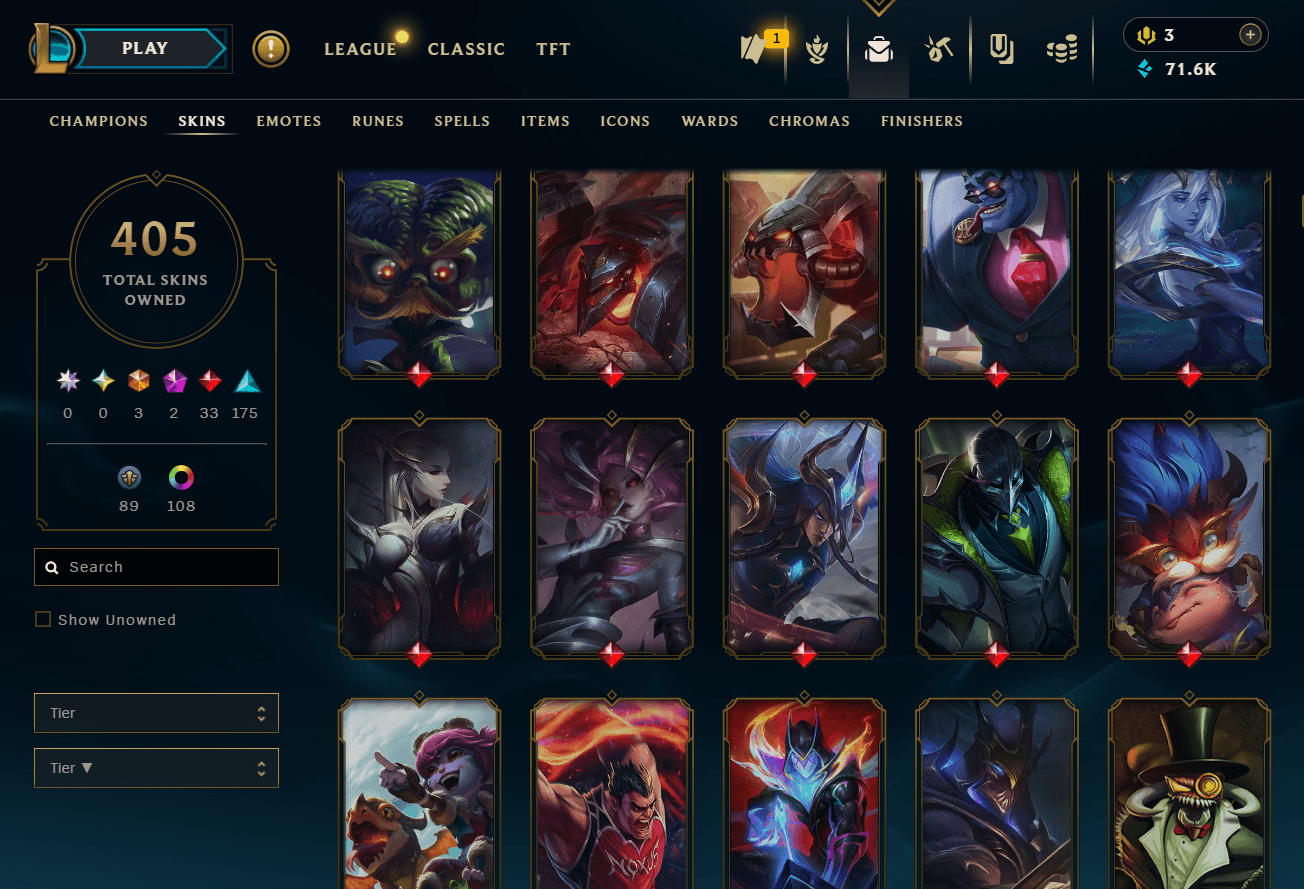 Platinum Peak | 173 Champions | 370 Skins | 33 Legendary Skins | Full Email - Image 2