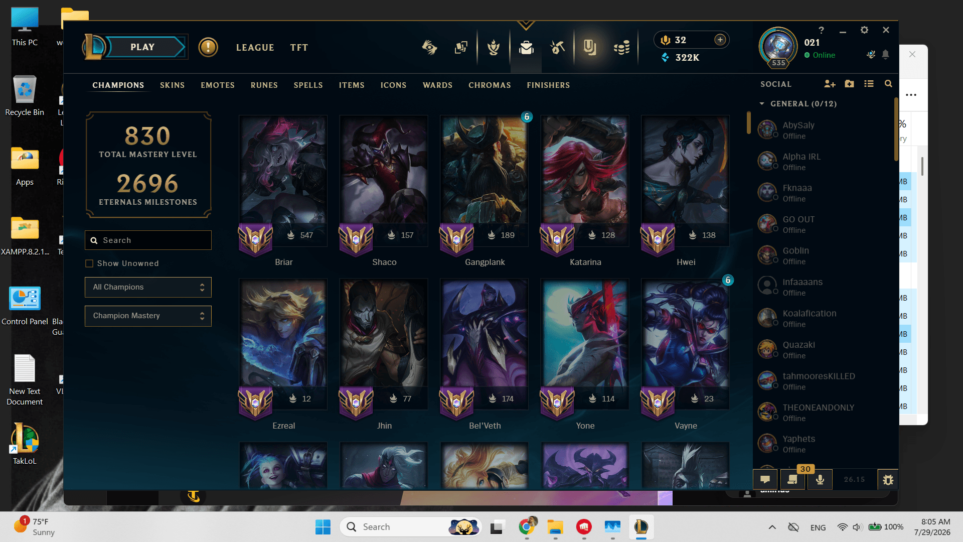 200 Champions | 147 Skins | 11 Legendary Skins - Image 1