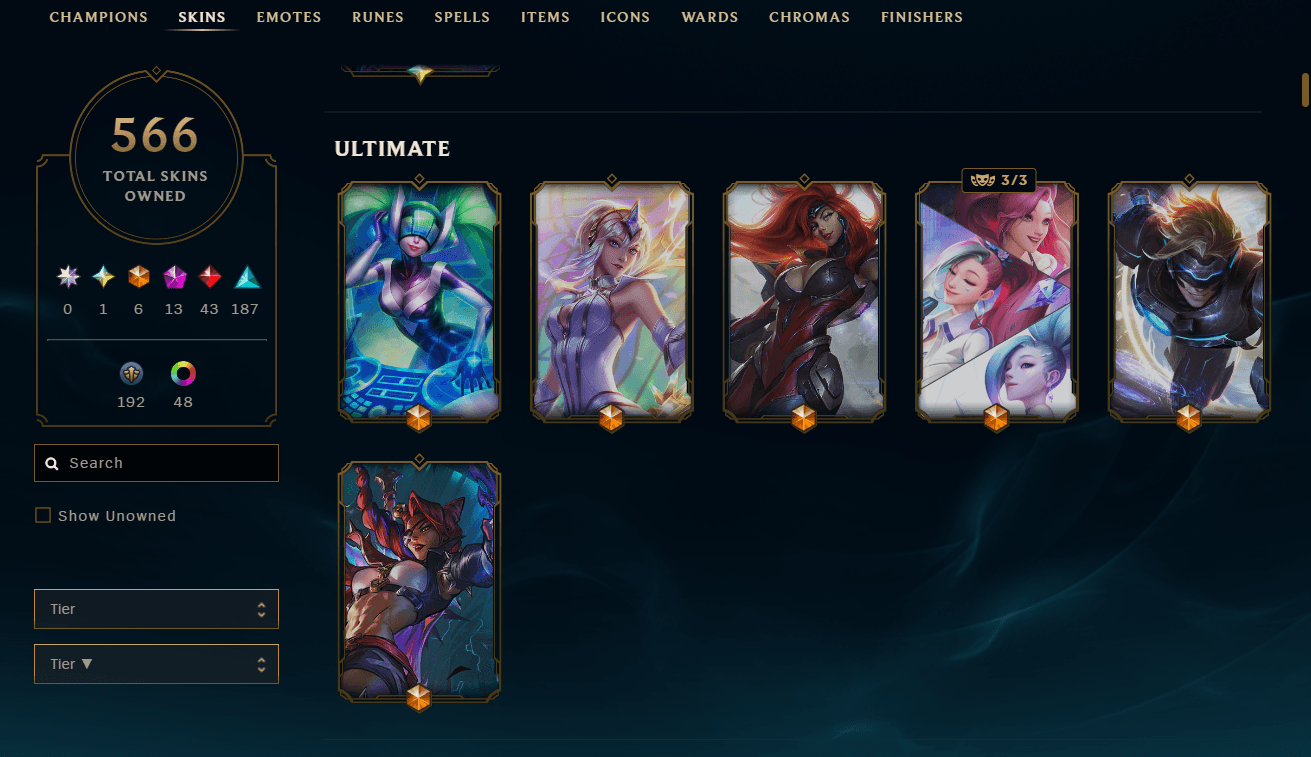 Silver Peak | 149 Champions | 566 Skins | 43 Legendary Skins | Full Email - Image 2