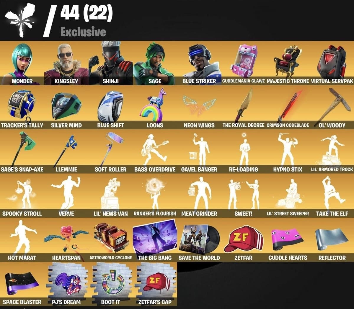 Wonder | 420 Skins | Level 5400 | Full Email - Image 4