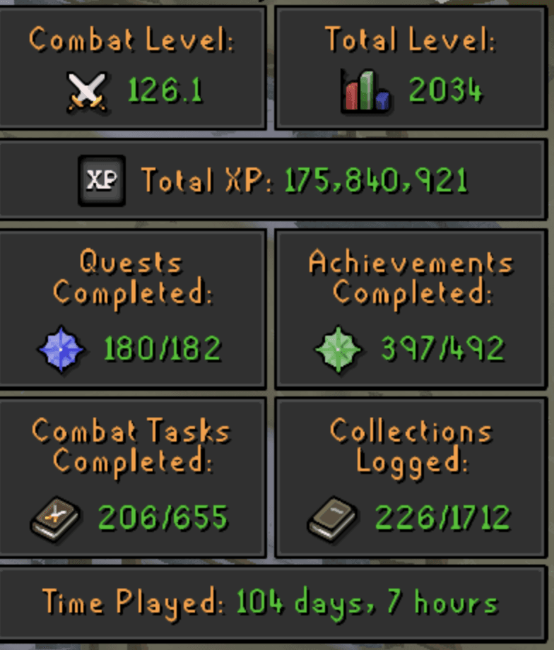 2034 Total | 126 Combat | Quest Cape | Dizana's Quiver - Image 2