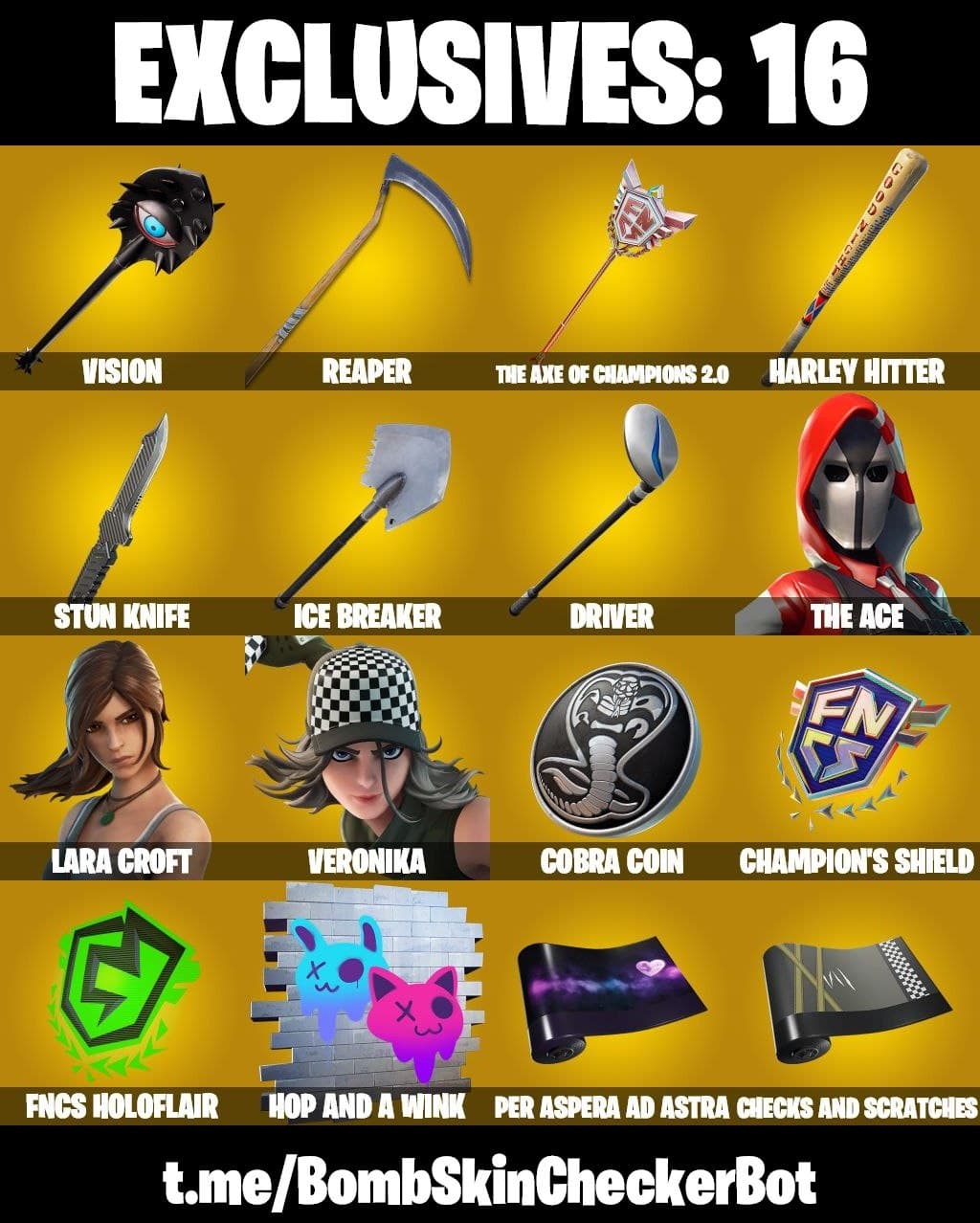 PC | 291 Skins | The Ace + Lara Croft | No Email