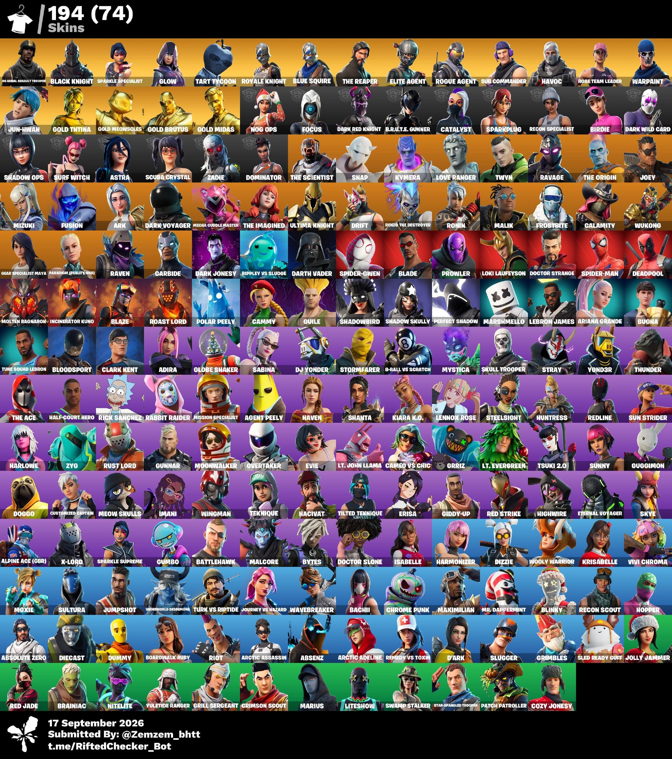 Havoc | Royale Knight | 194 Skins | Level 2095 | Full Email