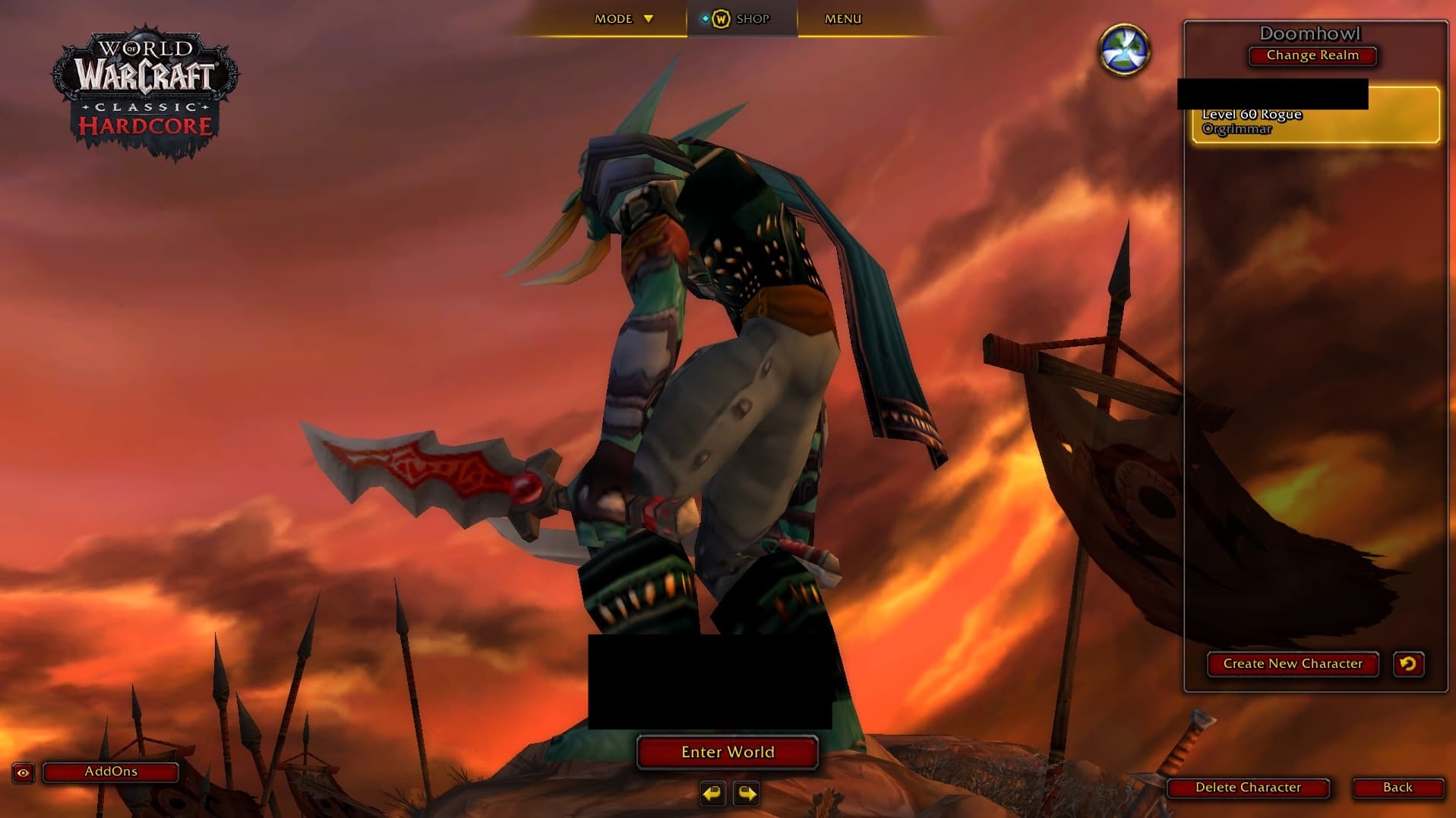 Fresh 60 Hardcore Rogue