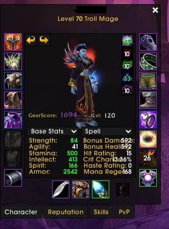 70 Mage | Nightslayer US | 1694 Gearscore