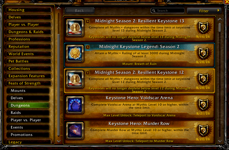 Rare Mounts | Fyr'alath | 11k Achieves | M+ Rewards