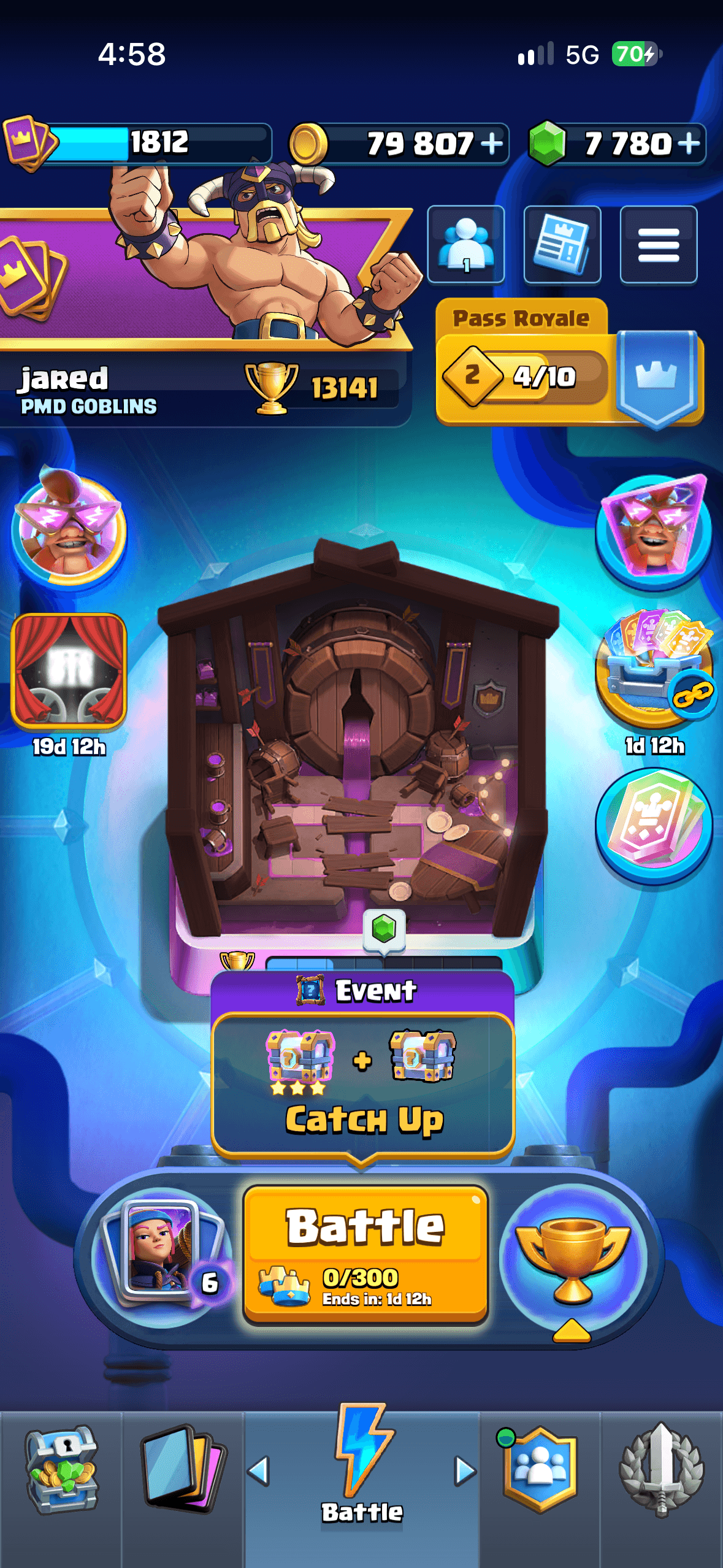 King Tower 16 | 18 Level 16 Cards | 18 Evolutions | 24 Tower Skins / 127 Emotes