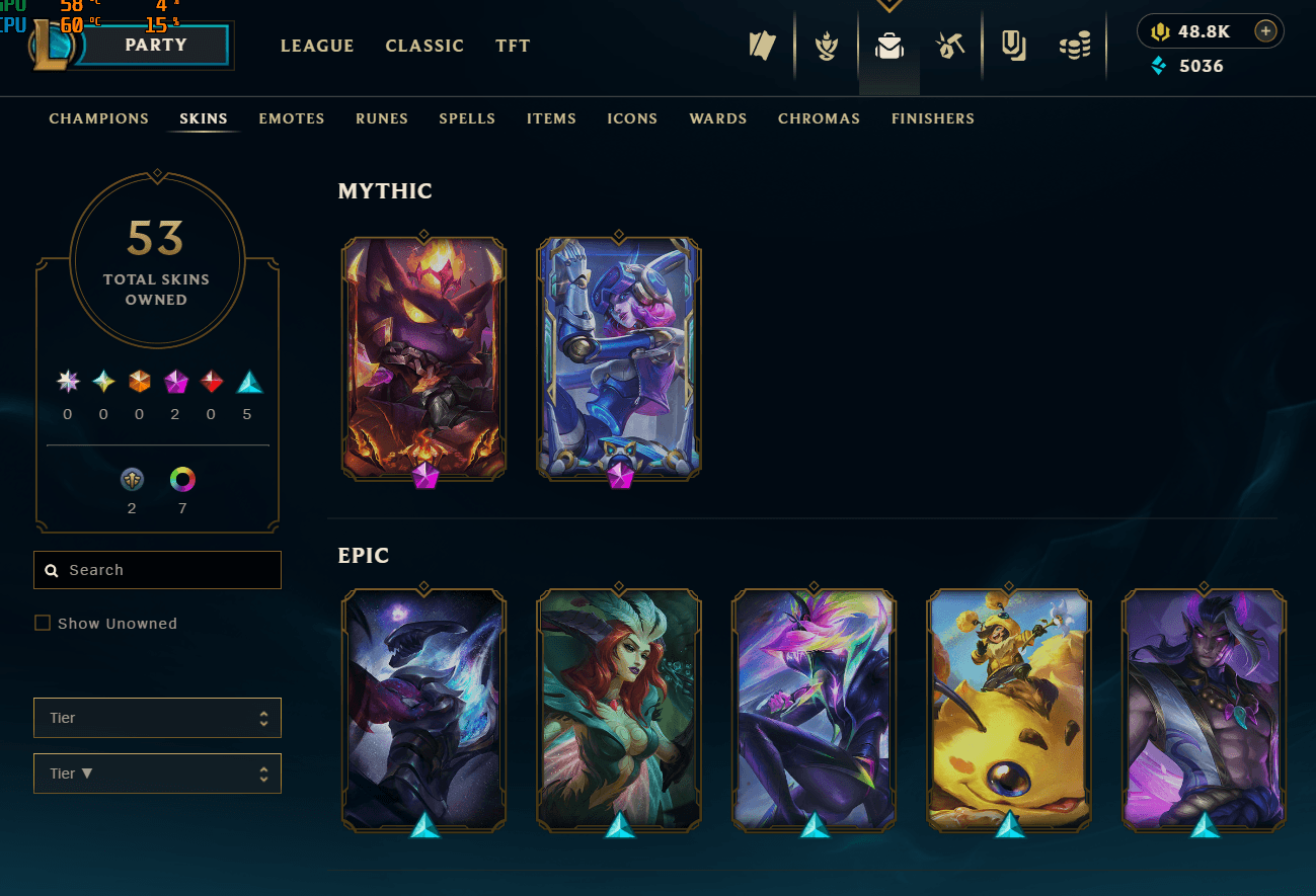 70 Champions | 7 Skins