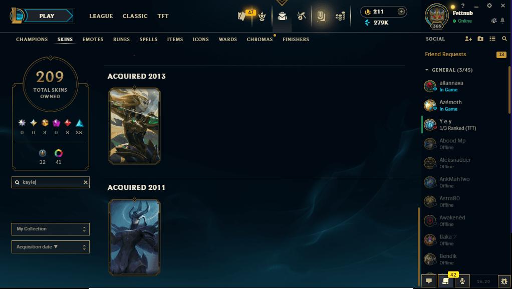 Gold Peak | Judgment Kayle | 170 Champions | 129 Skins