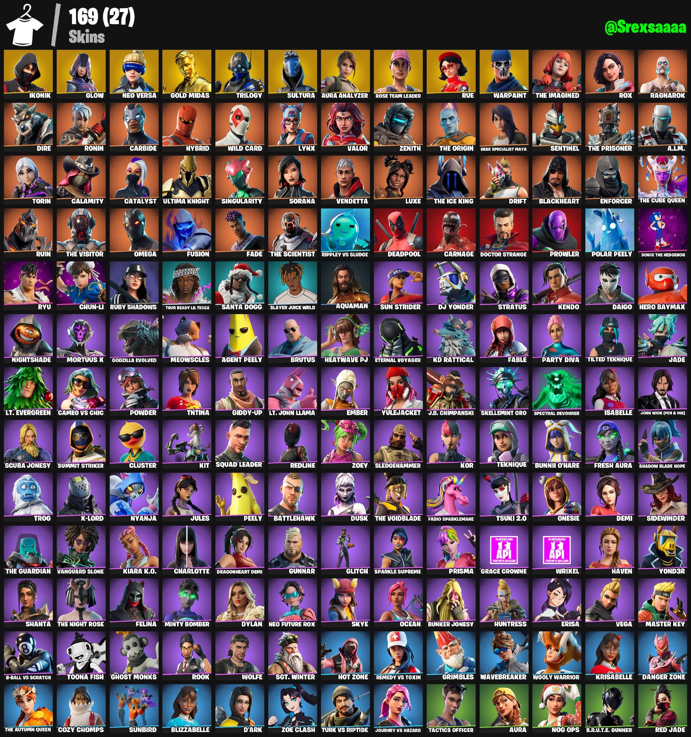 Glow | Rue | IKONIK | S4 BP | Rose Team Leader | Luxe | 169 Skins | Level 2397 | Full Email