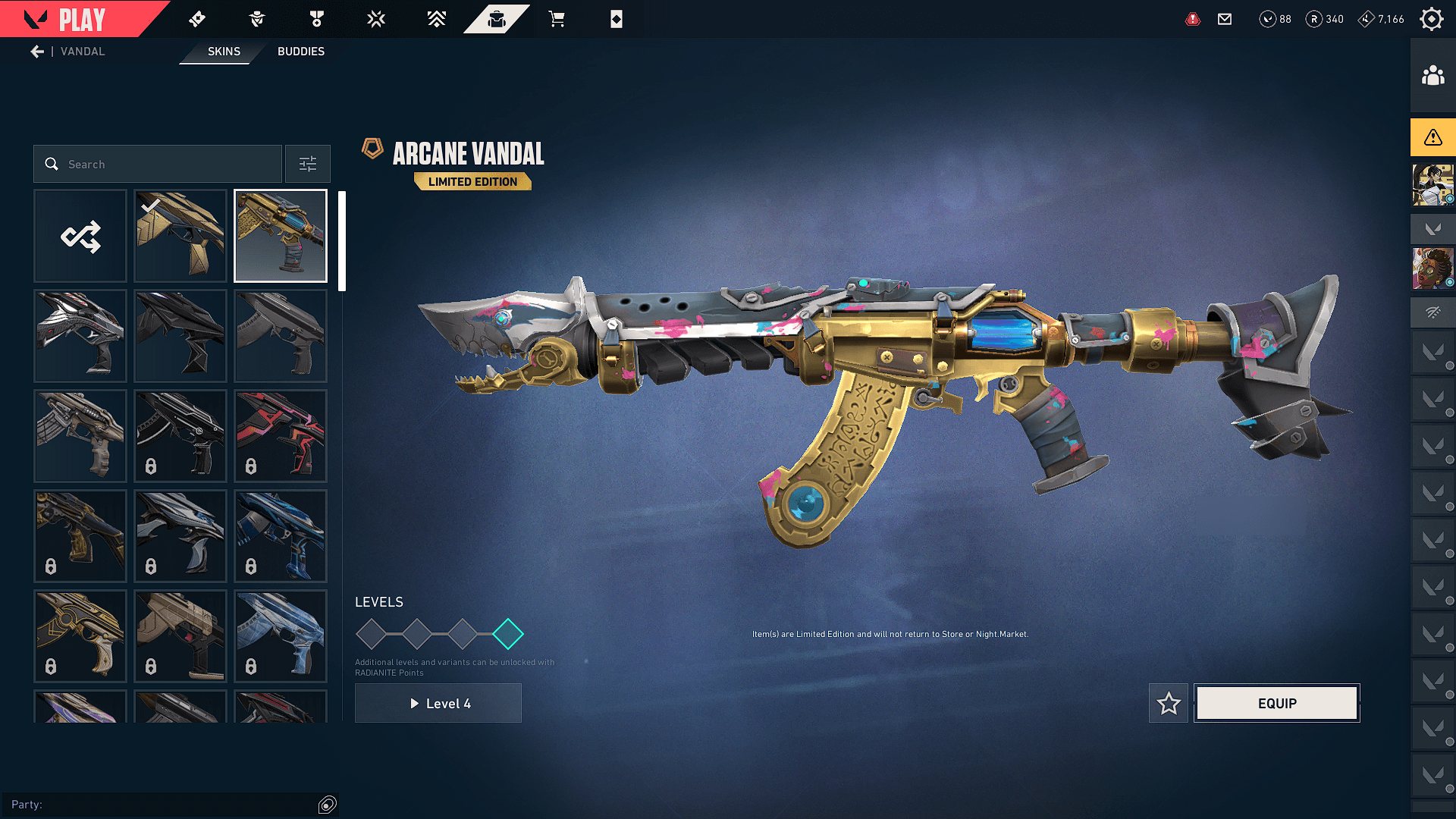 PC | Gold Peak | Onimaru Kunitsuna | Araxys Vandal | 49 Skins