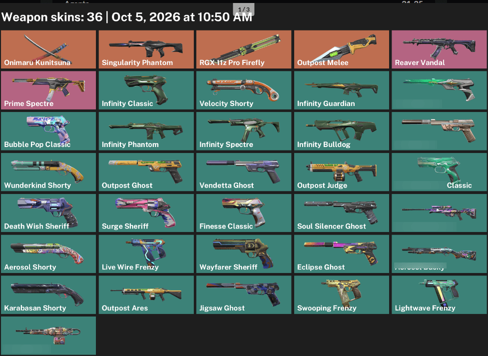 Onimaru Kunitsuna | Reaver Vandal | RX Pro Butterfly | Singularity Phantom | Platinum Peak | RGX 11z Pro Firefly | Onimaru Kunitsuna | Singularity Phantom | Full Email