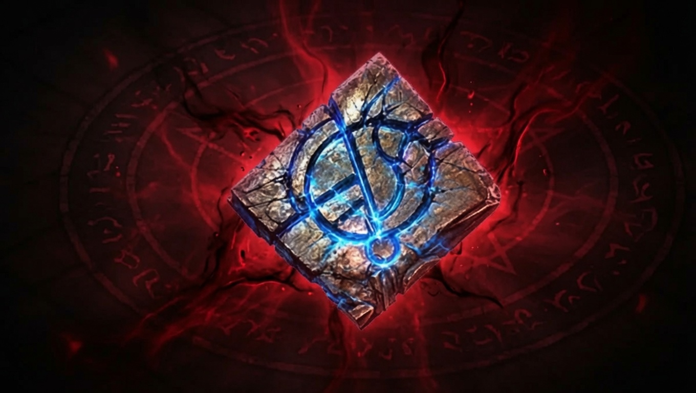 A Pandemonium Fragment, the seasonal currency used to craft Mythic Uniques in Diablo 4 Season 14