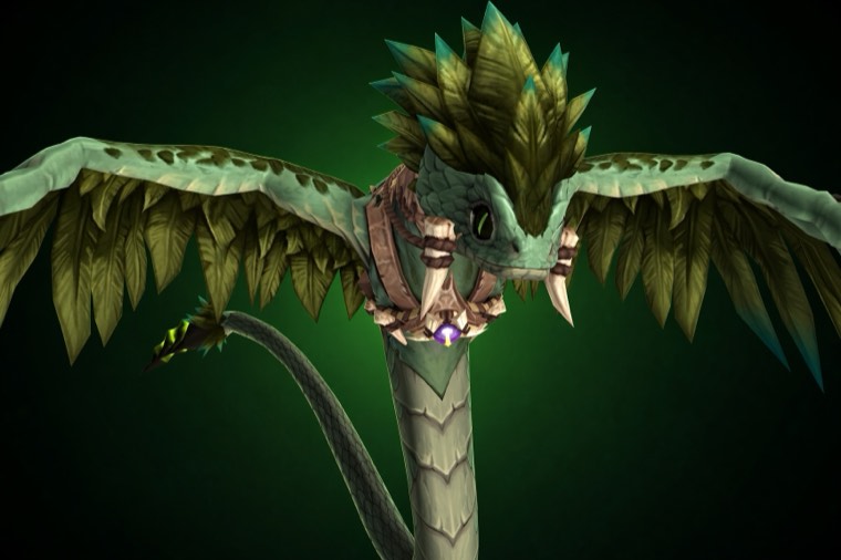 Emerald Skyfang, a WoW Midnight Season 2 mount from Vaults of Atal'Utek