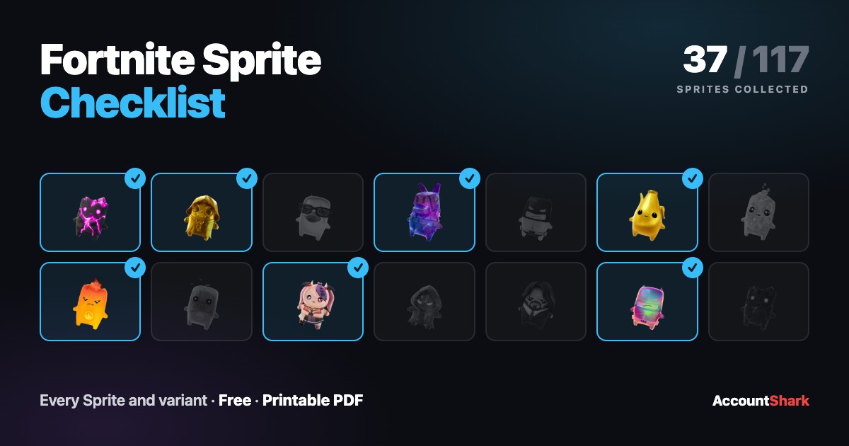 Fortnite Sprite Checklist: All Sprites & Variants