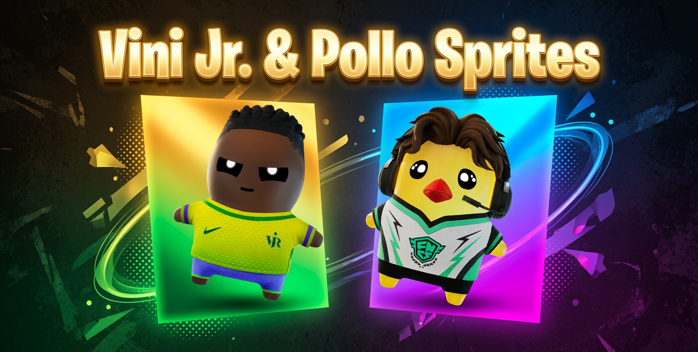 Fortnite Vini Jr. and Pollo Sprites: the two Mythic collaboration Sprites added July 16, 2026